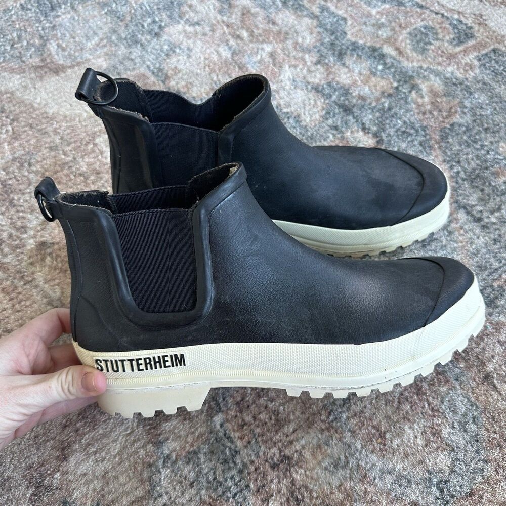 Stutterheim Novesta Chelsea Rainwalker Boots Size 42 Mens 9 Women's 11 Black - Picture 4 of 9